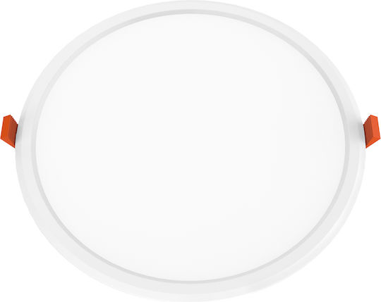 Aca Στρογγυλό LED Panel 22W με Θερμό Λευκό Φως 3000K 22.5εκ.