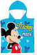 Disney Mickey Play Splash Beach Towel Poncho 50×100 Cm Fast Dry Light Blue