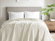 Single Pique Blanket 320gsm Ecru Cotton Hotel Garyfallo 180x240