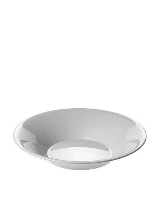 Leone Deep Melamine Serving Plate White with Diameter 30.5cm