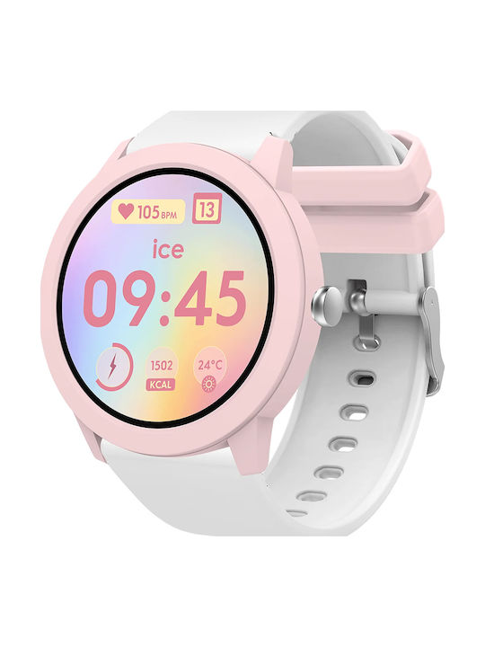 Ice Watch Ice Smart Junior Rd 3.0 Round Smartwatch Model Silicone Strap White Pink