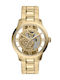 Fossil Townsman Мъжки Часовник 44mm Автоматичен с Златиста Стоманена Гривна