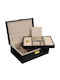 Velvet Black Jewellery Box 23x17x9cm