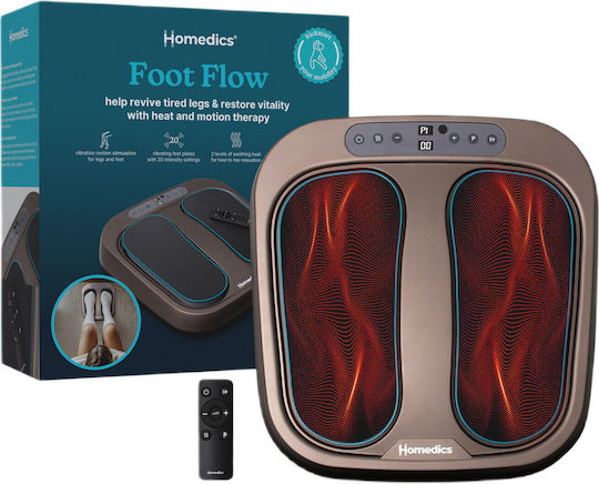 Homedics Συσκευή Μασάζ για τα Πόδια με Δόνηση Καφέ