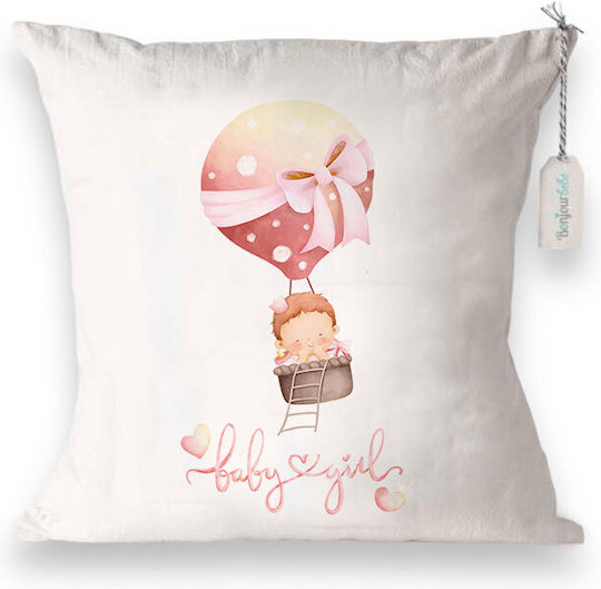 Baby In Air Balloon Decorative Pillows