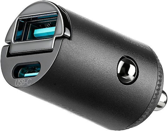 Joyroom JR-CCN18 65W Fast Charging Car Charger with Ports: 1xUSB-A 1xType-C Black Colour