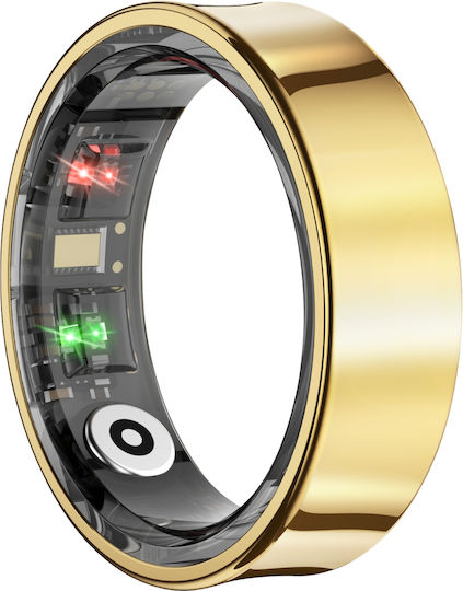 Avizar R09 Intelligenter Ring 18.1mm Wasserdicht mit Herzfrequenzsensor Gold