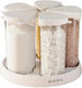 Rotating Cereal Container Dust and Moisture Resistant for Home Use Coffee Bean Storage Container White
