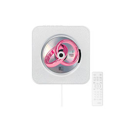 Avizar Cancale Wall Mount Cd Player Bluetooth 5.0 Fm Radio Remote Control White