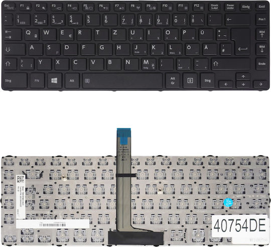German Keyboard For Laptop Toshiba Satellite Pro A40-c Tecra A40-c A40-c1430 A40-c-151 G83c000gv5ue G83c000h95us P000677480 Tbm15f83usj3561 De Black Code 40754de