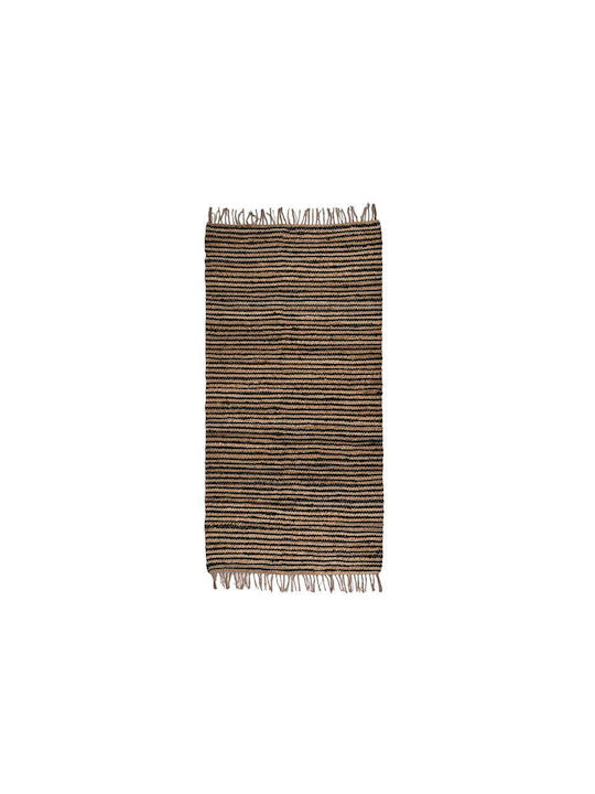 Fylliana Rectangular Jute Rug Black-Brown 60x120cm