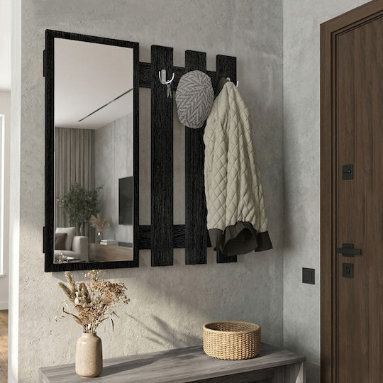 Megapap Wall Hanger Folin Wooden Black 90x4cm