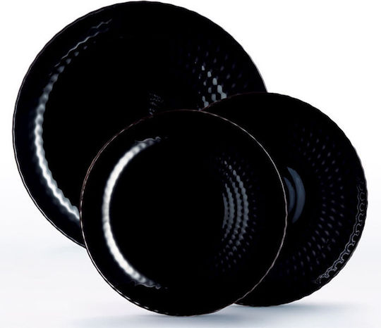 Luminarc Geschirrset Glas Schwarz 18Stück