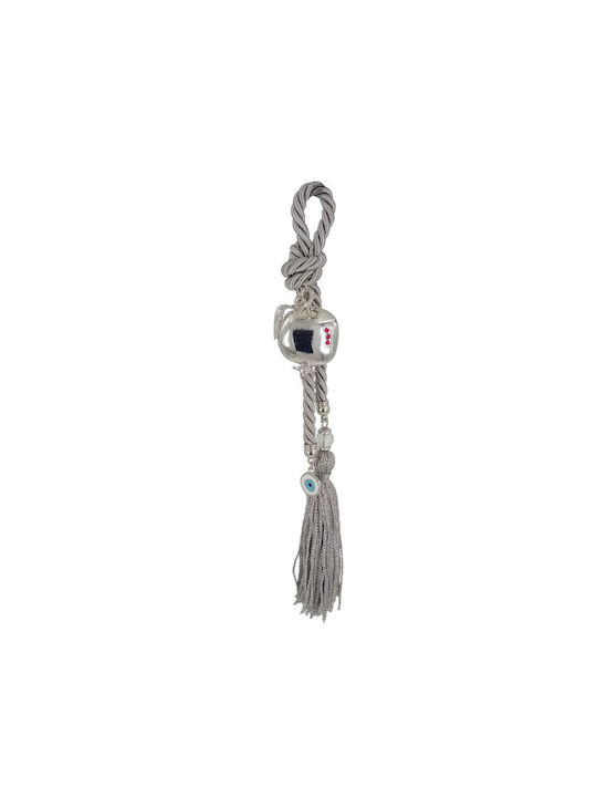 Marhome Hanging New Year's Lucky Charm Pomegranate Gray Made of Metal 25cm