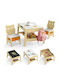 Kids Table Set with Chairs for Painting in Wooden Beige Costway
