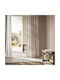 Gofis Home Curtain with Pencil Pleat Combe Ecru 295x350cm