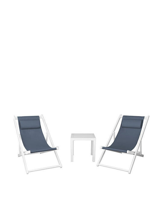 Dining Room Set for Small Outdoor Spaces 3 Pieces White