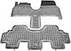 Sahler Car Mats Raised Sides 3D Rubber Peugeot 807 Citroen C8 Lancia Phedra Fiat Ulysse 2002+ Raised Sides Type Black 2 Pieces