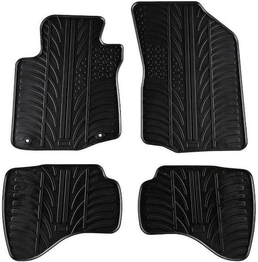 Carro 389436 Πατάκια Αυτοκινήτου Citroen C1 2005-2014 Peugeot 107 2005-2014 Toyota Aygo 2005-2014 Μαύρο 4 Τεμάχια