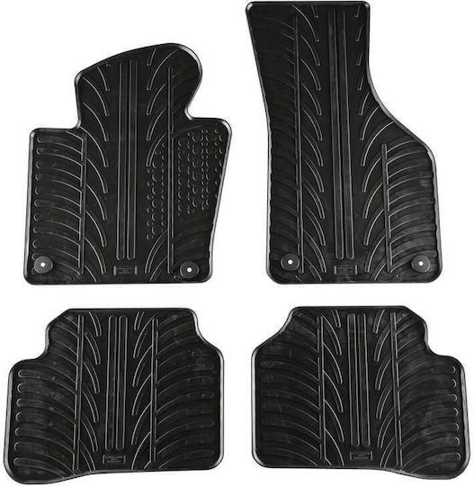 Carro 389465 Килими за кола Vw Пасат B7 2010-2014 Vw Пасат СС 2008-2017 Черни 4 Броя