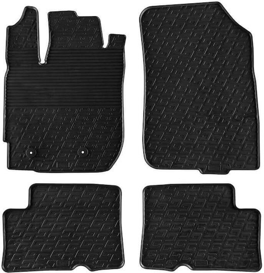 Carro 389379 Auto Fußmatten Dacia Duster 4wd/2wd 2015-2017 Schwarz 4 Stück