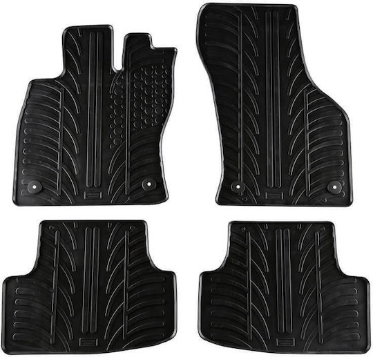 Carro 389467 Πατάκια Αυτοκινήτου Vw Golf Vii 2012-2019 Golf Vii Four Motion 2012-2019 Seat Leon 5f 2013-2020 Μαύρο 4 Τεμάχια