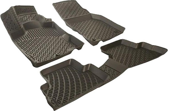 Car Mats Raised Sides 3D Rubber TPE Fiat Punto 2005-2018 Fiat Grande Punto 2005-2018 Bosse 4 Pieces Black