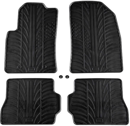 Carro 389297 Килими за кола Ford Fiesta 2002-2007 Ford Fusion 2001-2011 Черни 4 Броя