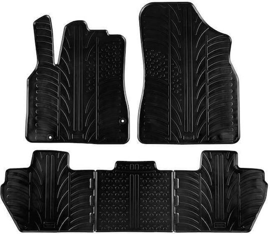 Apesan Car Mats Rubber Citroen Berlingo 2008-2018 Peugeot Partner 2008-2018 Black 5 Pieces