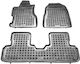 Sahler Πατάκια Σκαφάκια 3d Λάστιχο Honda Civic 3-πορτο 2001-2005 Τύπου Σκαφάκι Μαύρα 3 Τεμάχια