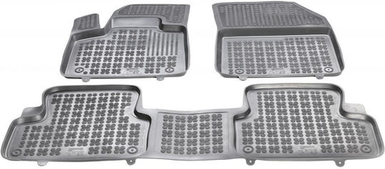 Sahler Car Mats Raised Sides 3D Rubber Citroen DS7 Crossback 2018+ Tunnel Version For Rear Seats Raised Sides Black 3 Pieces