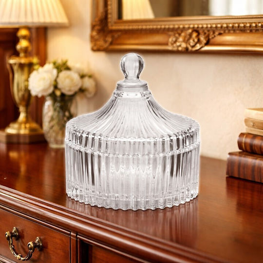 ForHome Süßigkeiten Gläser Glas mit Deckel 15x17cm Transparente
