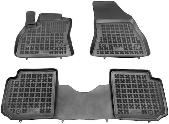 Sahler Car Mats Raised Sides 3D Rubber Fiat 500L 500L Trekking 500L Living 2013-2022 7-Seater Raised Sides Black 3 Pieces
