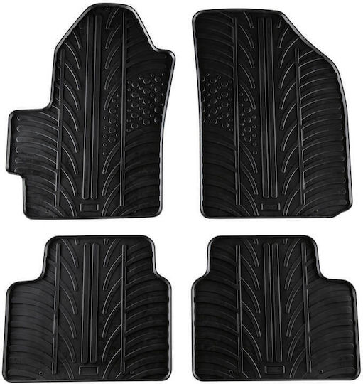 Carro 389374 Auto Fußmatten Chevrolet Matiz 2005-2010 Chevrolet Funke 2005-2009 Schwarz 4 Stück