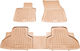 Sahler Car Mats Raised Sides 3D Rubber Bmw X5 F15 2013+ Beige 3 Pieces