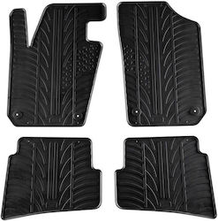 Apesan Car Mats Rubber Seat Ibiza 6j 2008-2017 Black 4 Pieces