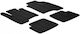 Apesan Car Mats Rubber Fiat Panda 2012-2014 Black 4 Pieces
