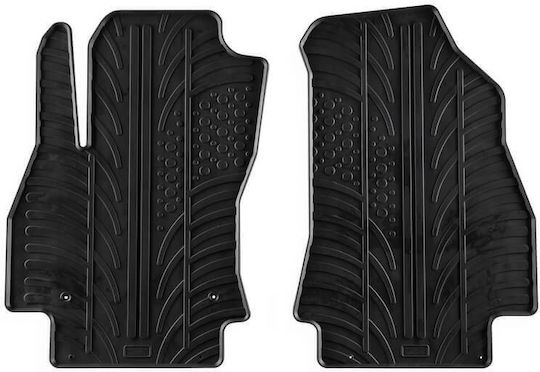 Apesan Car Mats Rubber Fiat Fiorino 2008-2013 Peugeot Bipper 2008-2013 Citroen Nemo 2007-2015 Black 2 Pieces