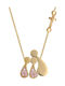 VTJ Necklace Family In Pink Gold Plated Silver Pink