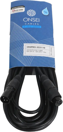 Onsei Cable XLR male - Μαύρο 10m MAS4702043