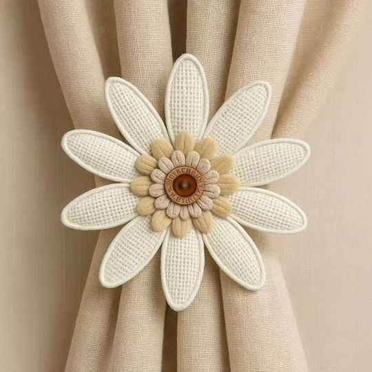 My Home Luxury Tie-Back Snur Din Țesătură Albă