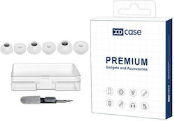 Beats Powerbeats Pro 2 Fit Studio Buds Xdcase 3 Ζεύγη Memory Foam Ear Tips Kit Μέγεθος S M L Βούρτσας Καθαρισμού Τυχαίο Ανοιχτό Γκρι