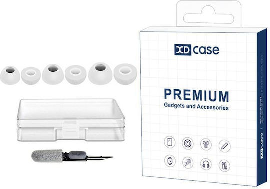 Beats Powerbeats Pro 2 Fit Studio Buds Xdcase 3 Paar Memory Foam Ohrstöpsel Kit Größe S M L Bürstenreinigungsset Zufällig Hellgrau