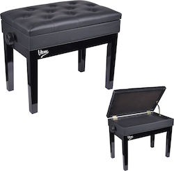 V-tone Piano Bench 2 Black Music Stool