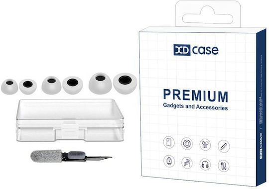 Samsung Galaxy Knospen2 Pro Ohrhörer+ Xdcase 3 Paare Ersatz Ohrhörer Schaumstoff Gedächtnis Größe S M L Bürstenreinigung Zufällig Weiß