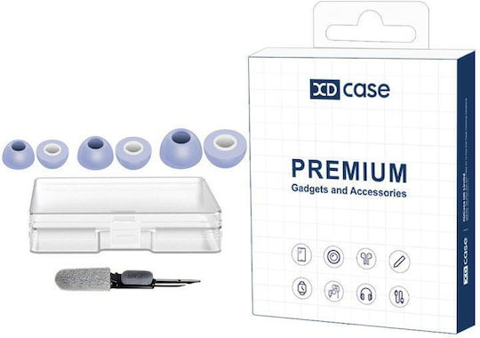 Samsung Galaxy Knospen2 Pro Ohrhörer+ Xdcase 3 Paare Ersatz-Ohrhörer Schaumstoff Gedächtnisgröße S M L Reinigungsbürste Zufällig Lila