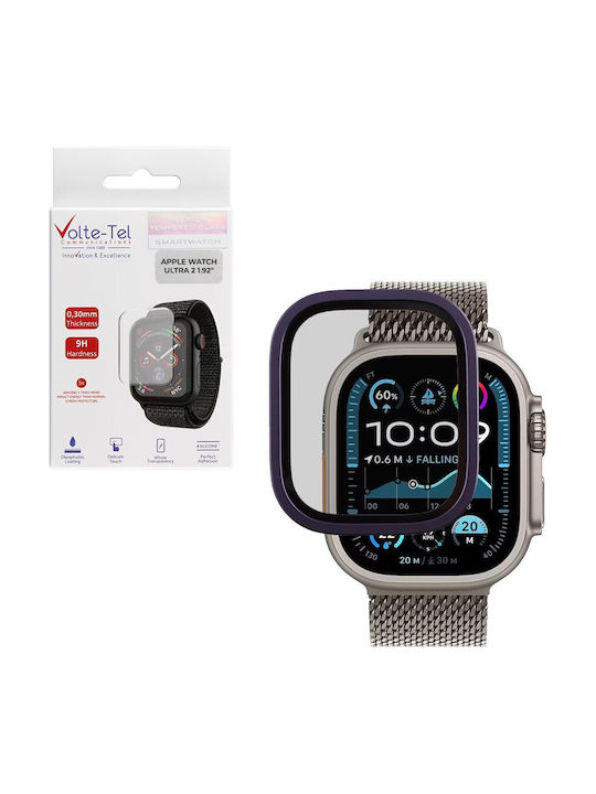 Volte-tel Tempered Glass Apple Watch Ultra 2 49mm 3d Titanium 1.92'' 0.30mm Full Cover Dark Purple
