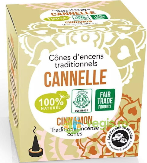 Natural Indian Cinnamon Scented Cones 12pcs
