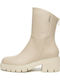 Ghete De Piele Dama Ankle Bej