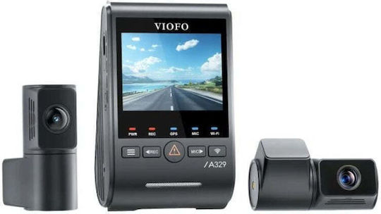 VIF A329T Car DVR Camera Set 4K with 2.4" Screen Wi-Fi GPS & Rear Camera